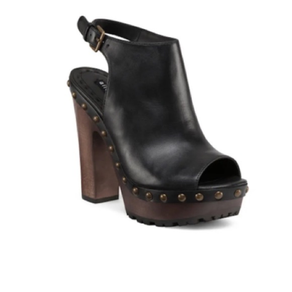 ALICE + OLIVIA 'Sharon' Leather Platform Clogs Size EU 36 (US 6) - Picture 5 of 16